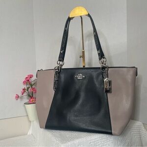 Coach Black and Tan ‎ Ava  Tote Bag ~ Shoulder Purse
